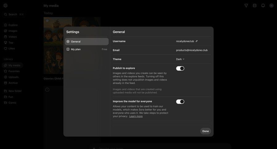 Sora
			 settings account management account setup account settings user account privacy settings call intelligence user profile preferences user user termination profile page avatar upload ui page example