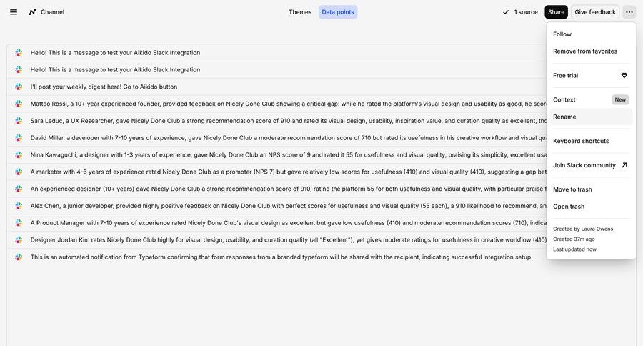 Dovetail
				list ui page example