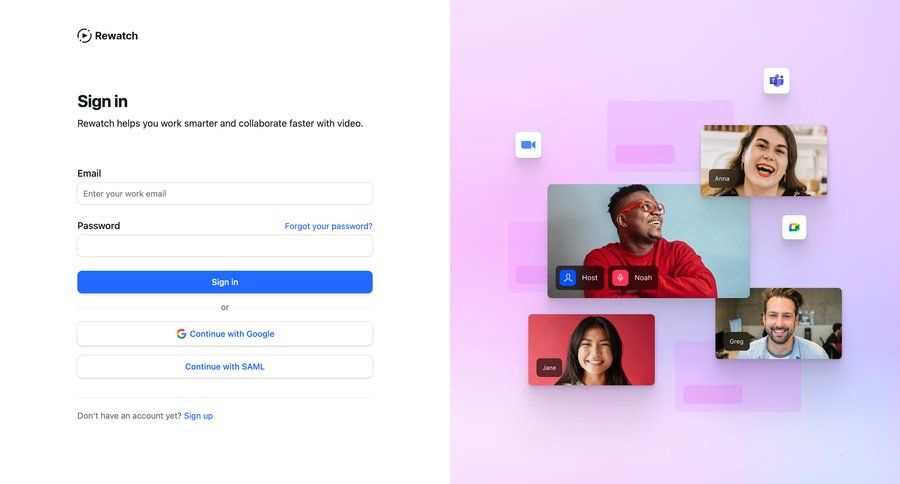 Rewatch
				signin page example
