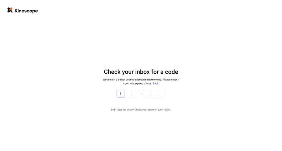 Kinescope
				form ui page example