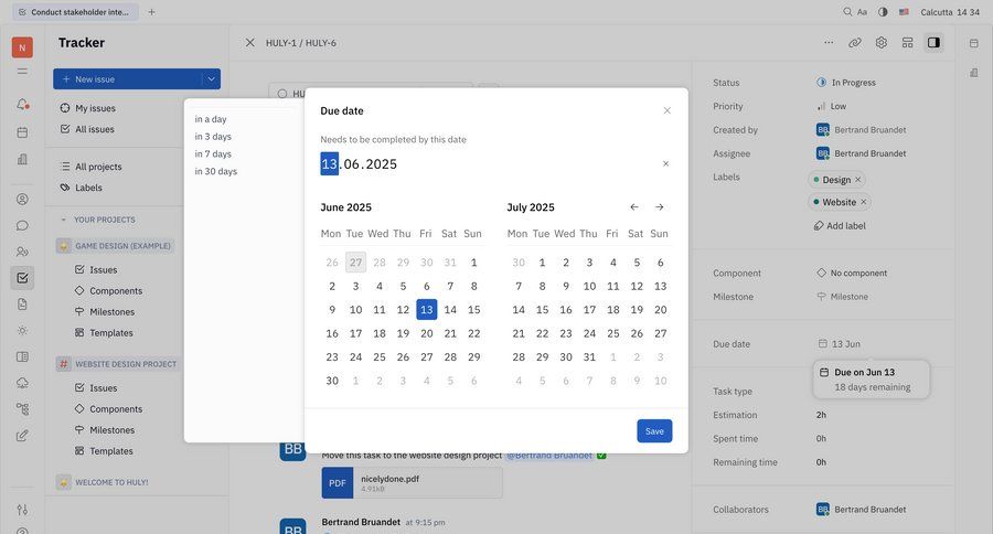 Huly
				detail page ui page example