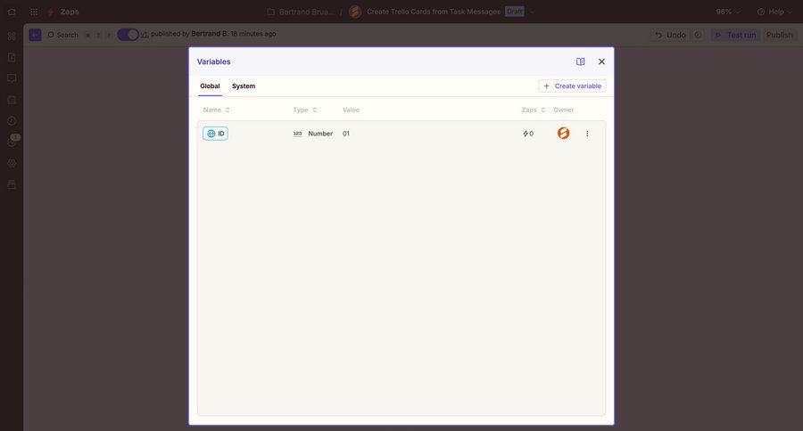 Zapier
			 data management configuration settings automation data display table ui page example