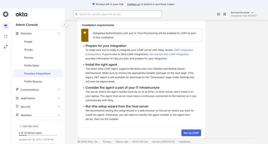 Okta
				settings ui page example
