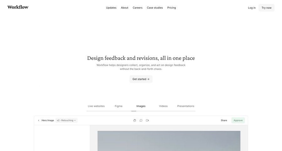 Workflow screen example