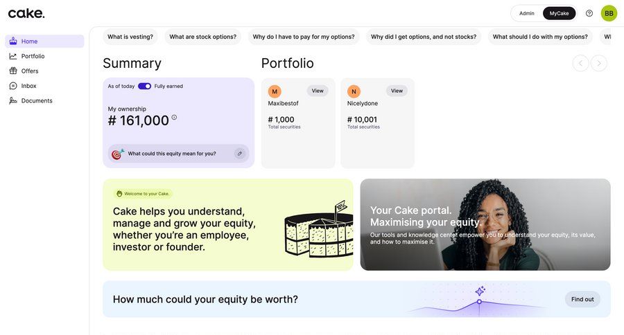 Cake
			 dashboard finance sidebar summary ui page example