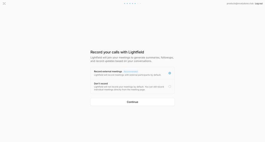 Lightfield
				settings ui page example