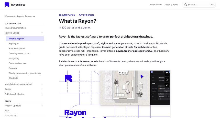 Rayon
			 doc documentation docs shortcuts ui page example