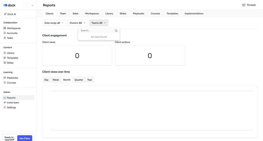 Dock
			 data visualization kpi dashboard ui page example