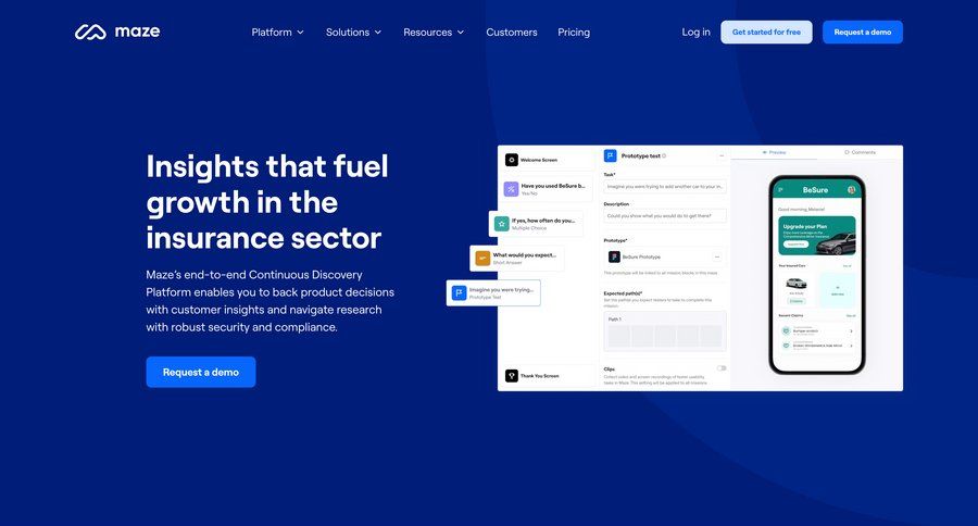 Maze
			 user role call recording pricing calculator b2b website ui page example
