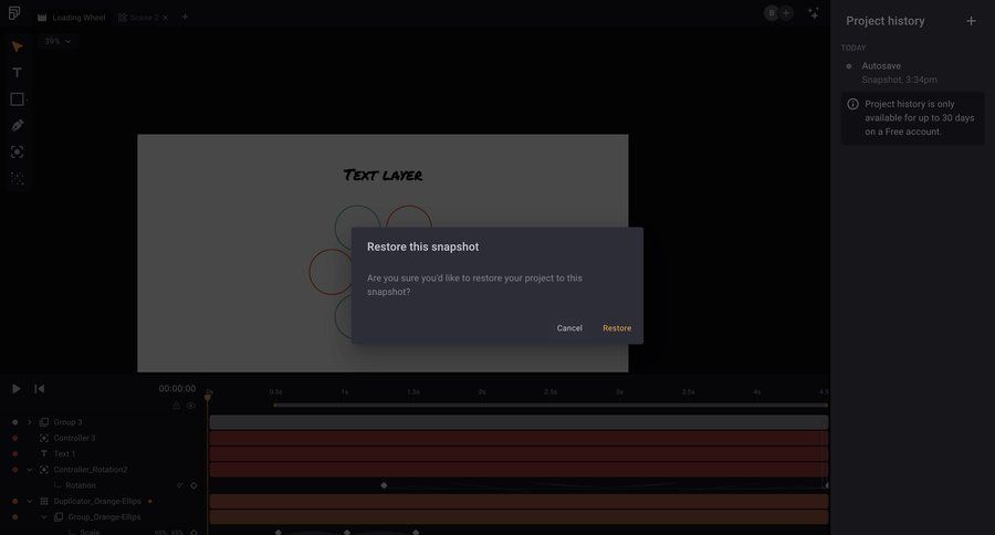 Fable
			 sidebar project management version control free account autosave video editor ui page example