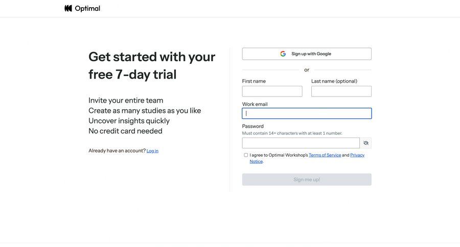 Optimal screen example