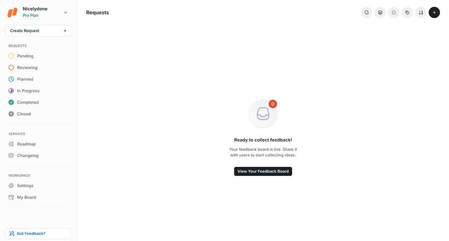 UserJot
			 dashboard feedback collection sidebar menu ui page example