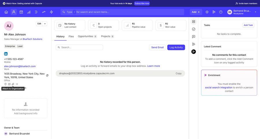 Capsule
			 task management split screen search bar ui page example