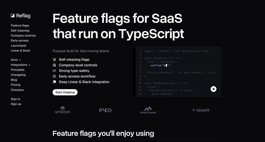 Reflag screen example