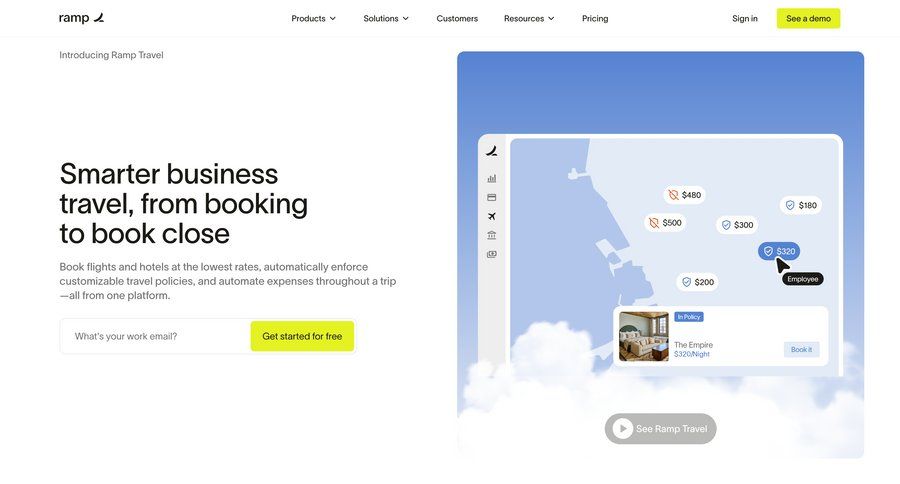 Ramp
			 features expense automation features management ui page example
