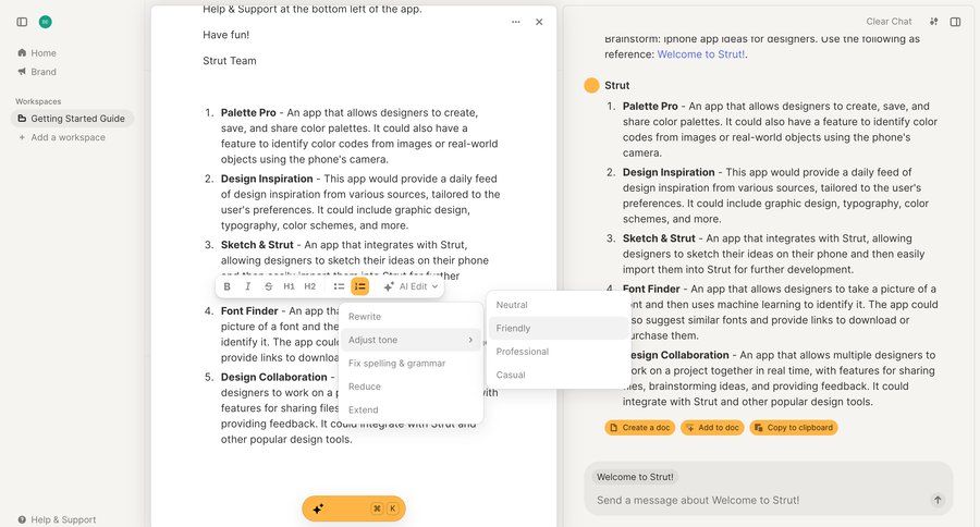 Strut
			          ux ui design