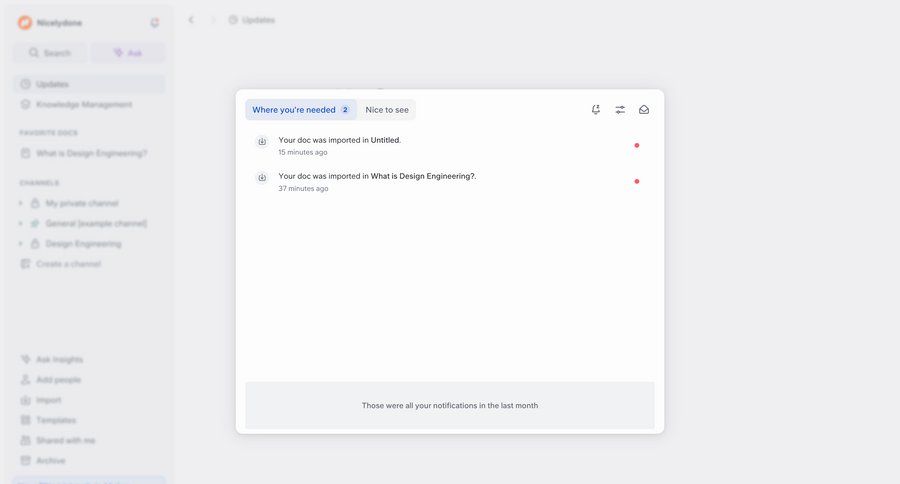 Slite
			 notification management ui page example