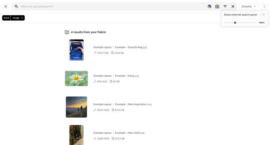 Fabric
				list ui page example