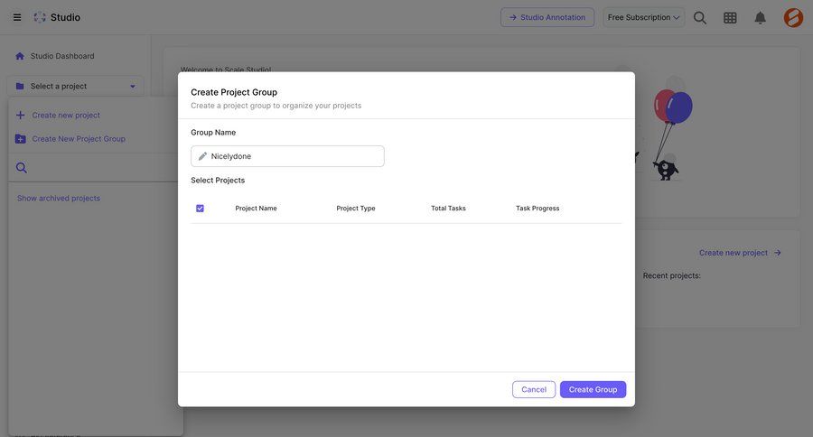 Scale
			 collaboration dashboard project management onboarding form project setup create table ui page example