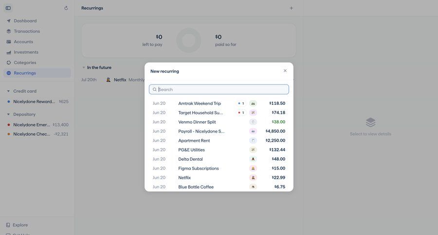 Copilot
			 subscription management ui page example