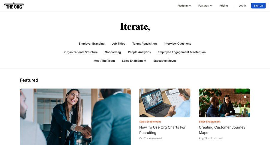 The org
				article ui page example