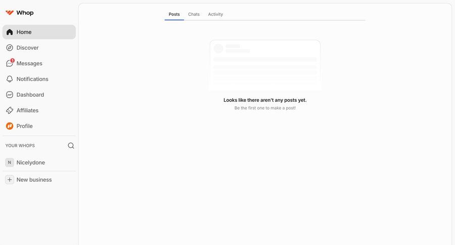 Whop
				empty state ui page example