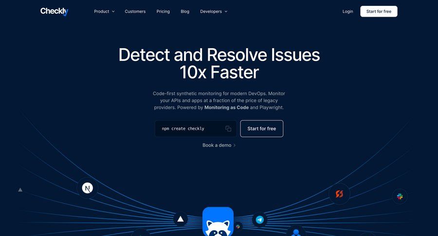 Checkly
				 page example