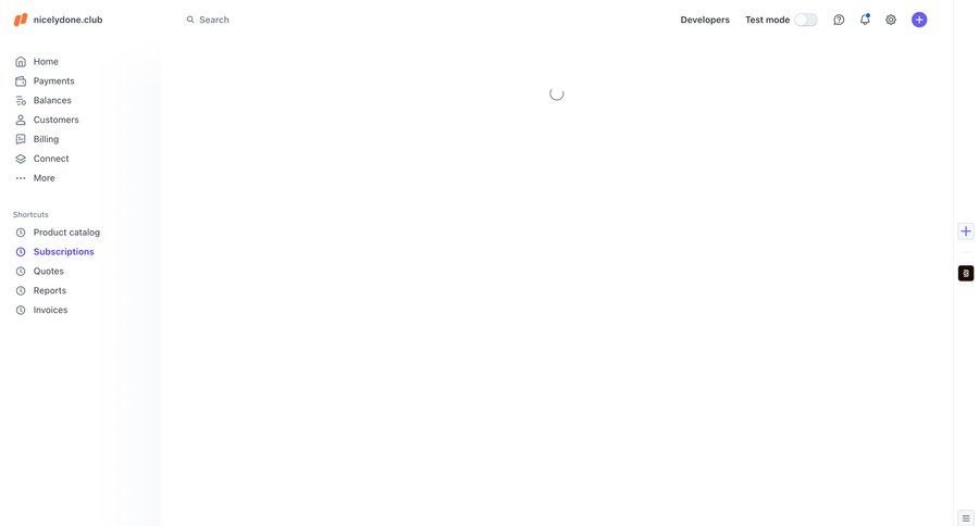 Stripe
			 navigation menu navigation bar sidebar menu navigation links dashboard account management navigation buttons account setup progress subscription management loading shortcuts spinner connect service loader ui page example