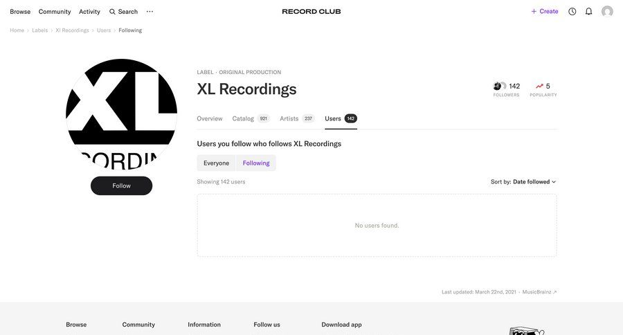 Record club
			profile list followers & following user management call recording user profile user user termination profile page ui page example