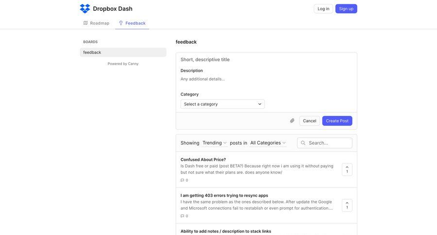 Dropbox
				list page example