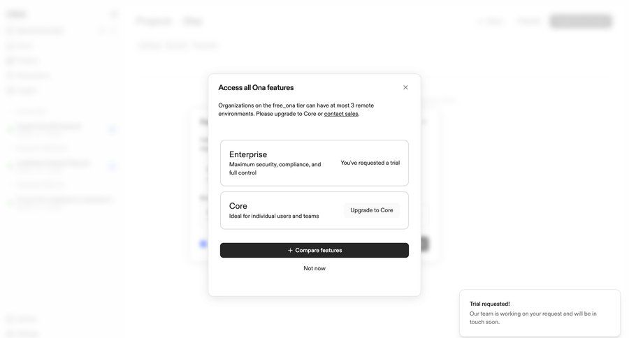 Ona
			 pricing plans ui page example