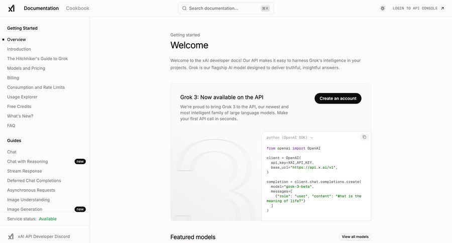 Grok
			 user role call intelligence doc documentation docs ui page example