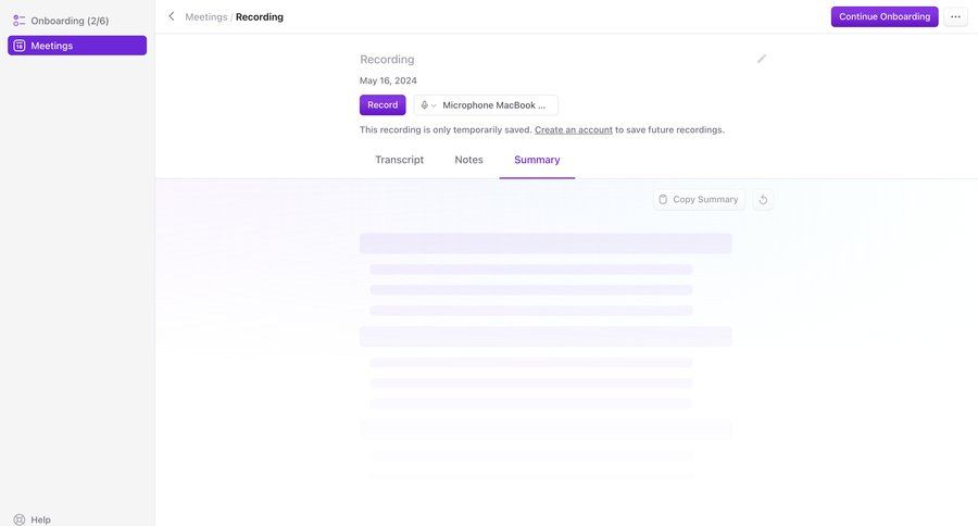 Limitless
				onboarding page example