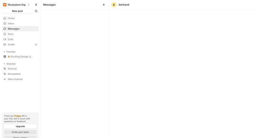 Campsite
			 collaboration project collaboration conversational ui channel management sidebar message communication chat messages menu chat interface ui page example