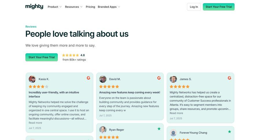 Mighty
				list ui page example
