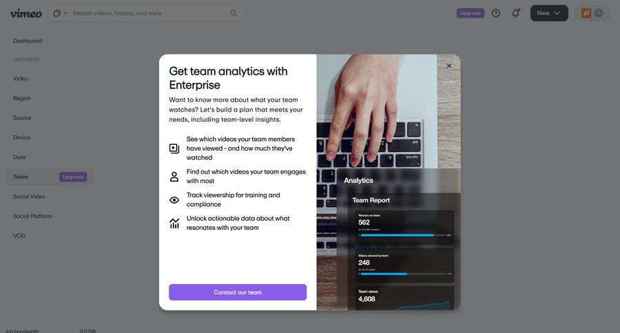 Vimeo
				plans & pricing (in app) ui page example