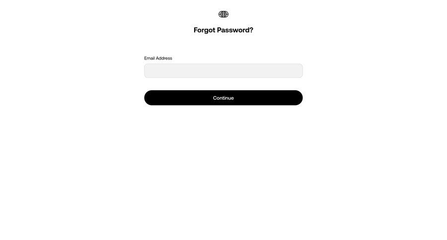 Universe
				password reset ui page example