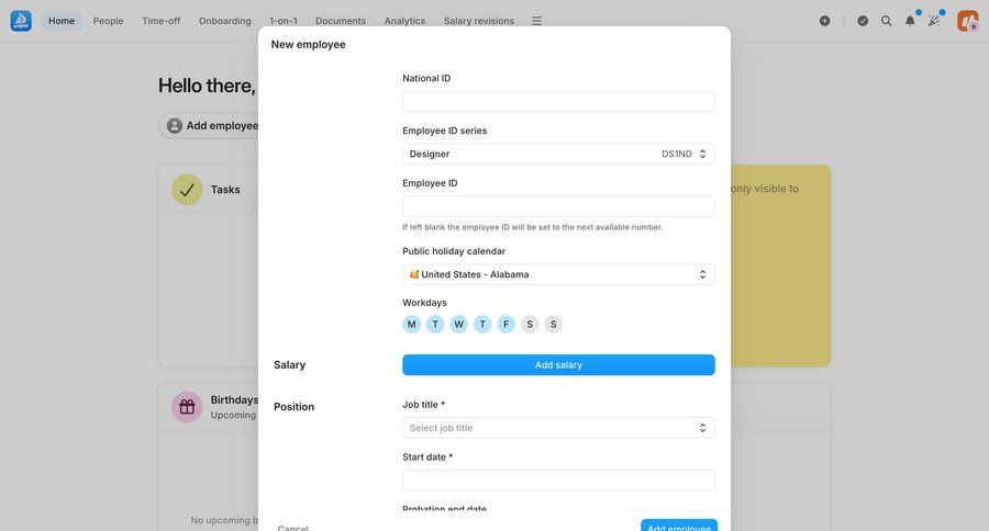 Aboard
			 data entry onboarding modal ui page example