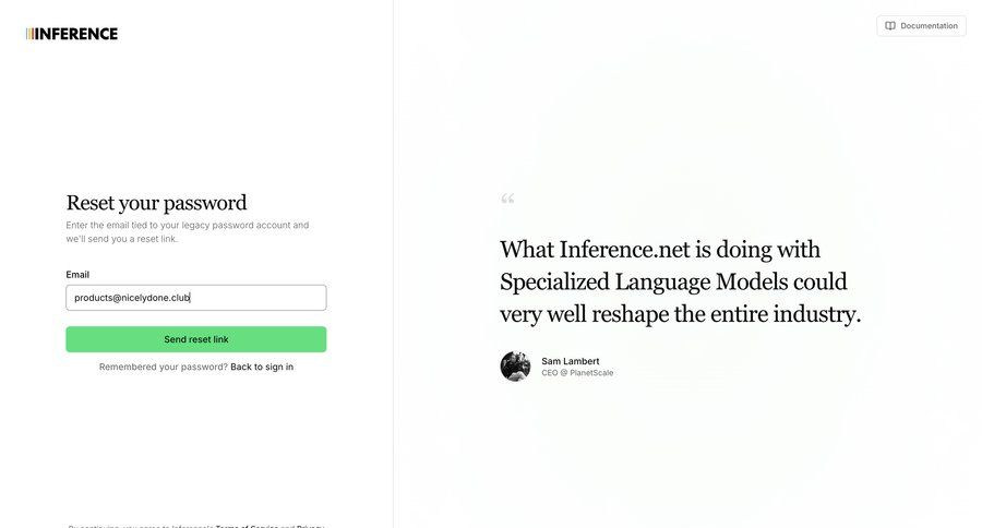 Inference
				password reset ui page example