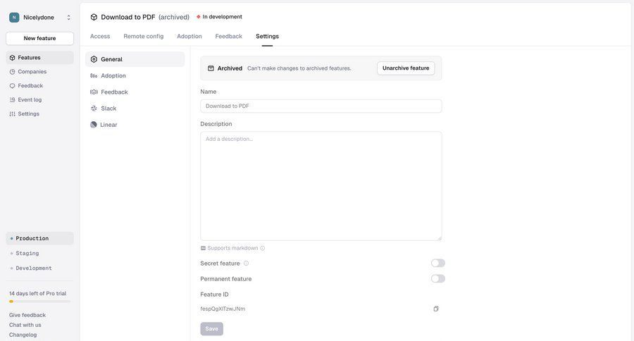 Reflag
			 settings form delete alert ui page example