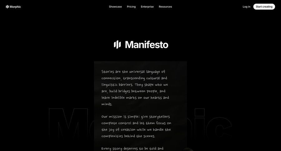 Morphic
				company ui page example