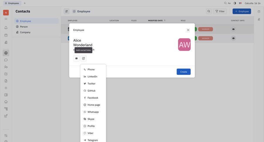 Huly
			 form account setup profile creation ui page example