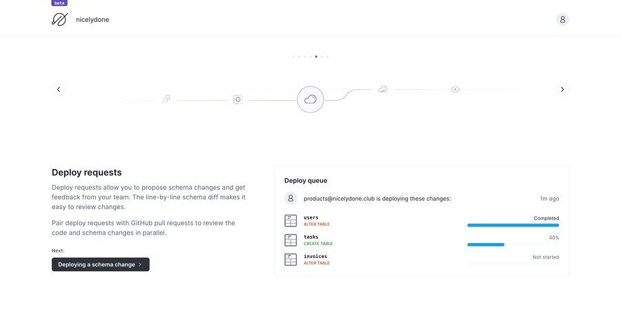 PlanetScale
				onboarding page example