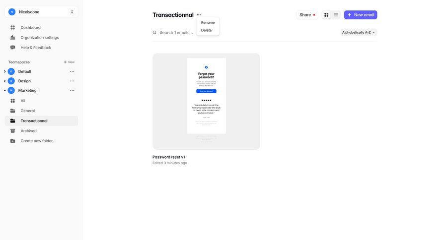 Tabular
			 team collaboration sidebar navigation delete folder management email management email inbox create menu folder ui page example