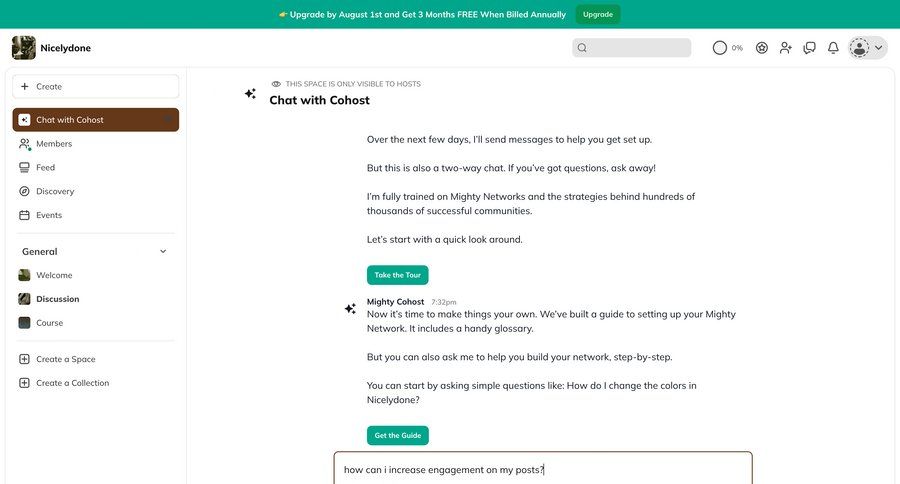 Mighty
			 sidebar navigation onboarding tutorial communication chat menu chat interface ui page example