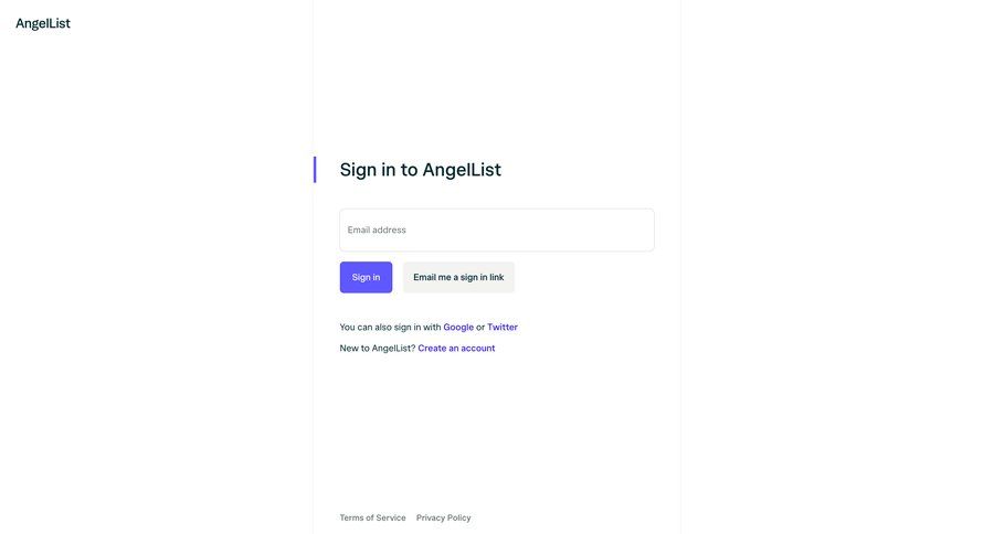 Angellist
				signin page example