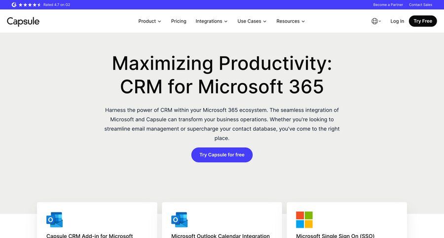 Capsule
			 crm integration ui page example