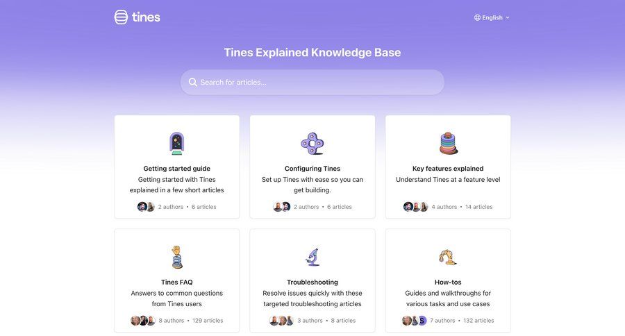 Tines
			search guide knowledge guide research tips ebooks trainings tip chat interface search bar ui page example