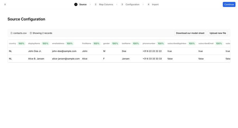 Bird
			 bulk upload ui page example