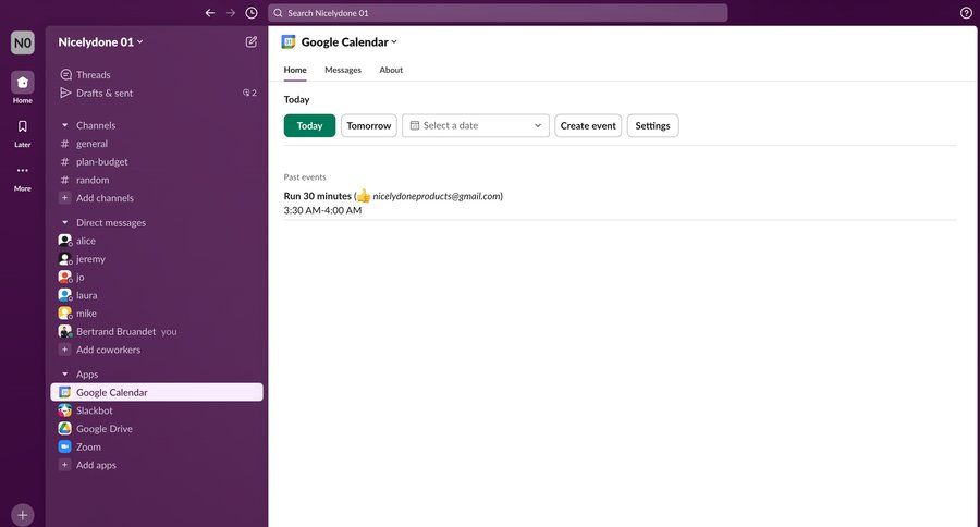 Slack
			 sidebar navigation project management calendar screen sidebar date picker datepicker chonology time picker communication menu integration time selector time management ui page example